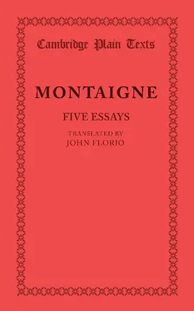 Montaigne |  Five Essays | Buch |  Sack Fachmedien