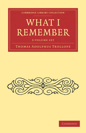 Trollope |  What I Remember 3 Volume Paperback Set | Buch |  Sack Fachmedien