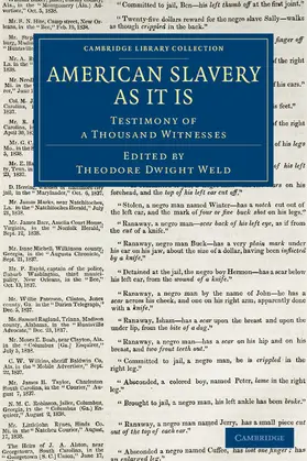 Weld |  American Slavery As It Is | Buch |  Sack Fachmedien