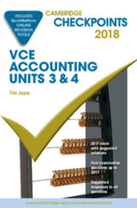 Joyce |  Cambridge Checkpoints VCE Accounting Units 3&4 2018 and Quiz Me More | Buch |  Sack Fachmedien