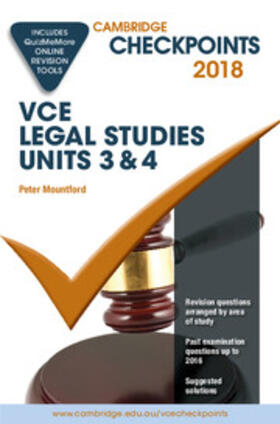 Mountford |  Cambridge Checkpoints VCE Legal Studies Units 3 and 4 2018 and Quiz Me More | Buch |  Sack Fachmedien