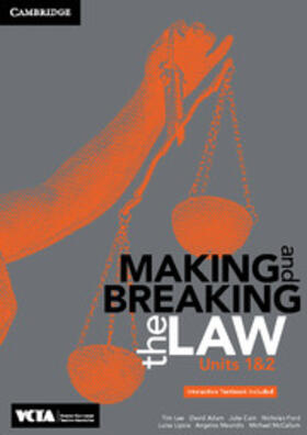 Lee / Adam / Cain | Cambridge Making and Breaking the Law VCE Units 1 and 2 Pack (Textbook and Interactive Textbook) | Medienkombination | 978-1-108-40704-5 | sack.de