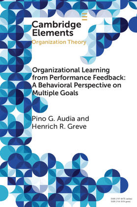 Audia / Greve |  Organizational Learning from Performance Feedback: A Behavioral Perspective on Multiple Goals | Buch |  Sack Fachmedien