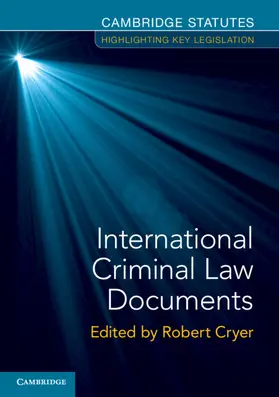 Cryer |  International Criminal Law Documents | Buch |  Sack Fachmedien