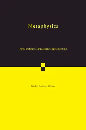 O'Hear |  Metaphysics | Buch |  Sack Fachmedien