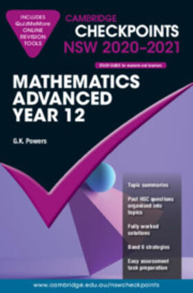 Powers |  Cambridge Checkpoints NSW Mathematics Advanced Year 12 2020–21 | Buch |  Sack Fachmedien