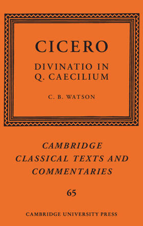 Watson |  Cicero: Divinatio in Q. Caecilium | Buch |  Sack Fachmedien