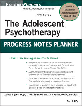 Berghuis / Jongsma / Peterson |  The Adolescent Psychotherapy Progress Notes Planner | Buch |  Sack Fachmedien