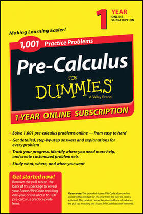  1001 PRECALCULUS PRACTICE PROBLEMS FOR D | Buch |  Sack Fachmedien