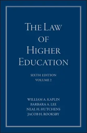 Kaplin / Lee / Hutchens |  The Law of Higher Education Volume 2 | Buch |  Sack Fachmedien