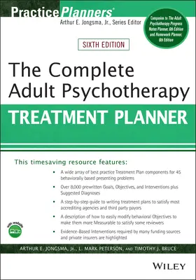 Jongsma / Peterson / Bruce |  The Complete Adult Psychotherapy Treatment Planner | Buch |  Sack Fachmedien