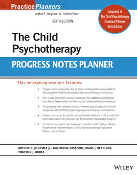 Jongsma / Berghuis / Pastoor |  The Child Psychotherapy Progress Notes Planner | Buch |  Sack Fachmedien