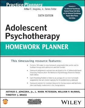 Jongsma / Peterson / McInnis |  Adolescent Psychotherapy Homework Planner | Buch |  Sack Fachmedien