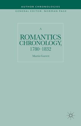 Garrett |  A Romantics Chronology, 1780-1832 | Buch |  Sack Fachmedien