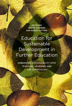 Cutting / Summers |  Education for Sustainable Development in Further Education | Buch |  Sack Fachmedien