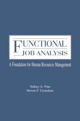 Fine / Cronshaw |  Functional Job Analysis | Buch |  Sack Fachmedien