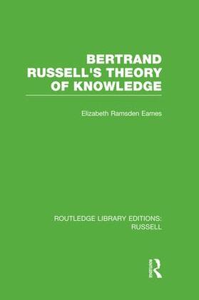 Eames |  Bertrand Russell's Theory of Knowledge | Buch |  Sack Fachmedien