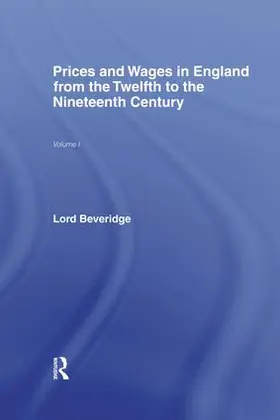 Beveridge |  Prices and Wages in England | Buch |  Sack Fachmedien