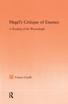 Cirulli |  Hegel's Critique of Essence | Buch |  Sack Fachmedien