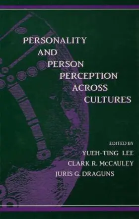 Draguns / Lee / McCauley |  Personality and Person Perception Across Cultures | Buch |  Sack Fachmedien