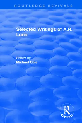 Cole |  Selected Writings of A.R. Luria | Buch |  Sack Fachmedien