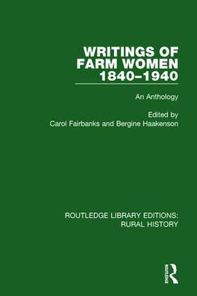 Fairbanks / Haakenson |  Writings of Farm Women, 1840-1940 | Buch |  Sack Fachmedien