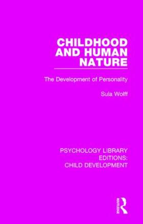 Wolff |  Childhood and Human Nature | Buch |  Sack Fachmedien