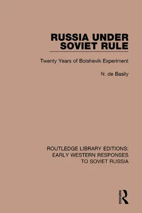 de Basily |  Russia Under Soviet Role | Buch |  Sack Fachmedien