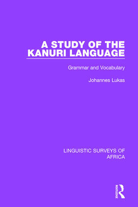 Lukas |  A Study of the Kanuri Language | Buch |  Sack Fachmedien
