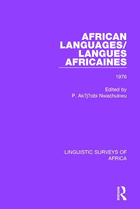 Nwachukwu |  African Languages/Langues Africaines | Buch |  Sack Fachmedien