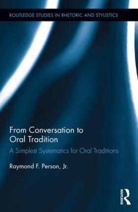Person |  From Conversation to Oral Tradition | Buch |  Sack Fachmedien