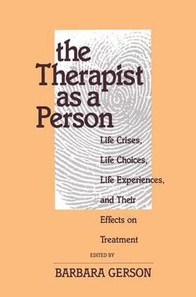 Gerson |  The Therapist as a Person | Buch |  Sack Fachmedien