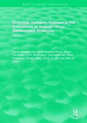 McCallum / Wingo / Thompson |  Economic Research Relevant to the Formulation of National Urban Development Strategies | Buch |  Sack Fachmedien