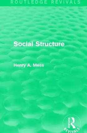 Mess |  Social Structure | Buch |  Sack Fachmedien