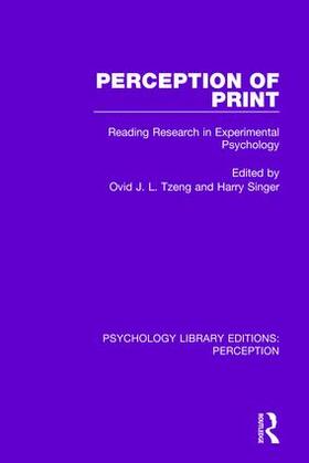 Tzeng / Singer | Perception of Print | Buch | 978-1-138-21077-6 | sack.de
