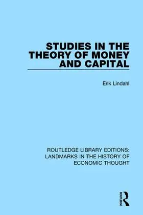 Lindahl |  Studies in the Theory of Money and Capital | Buch |  Sack Fachmedien