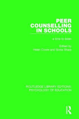 Cowie / Sharp |  Peer Counselling in Schools | Buch |  Sack Fachmedien