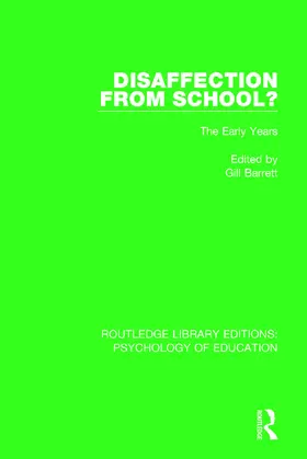 Barrett |  Disaffection from School? | Buch |  Sack Fachmedien