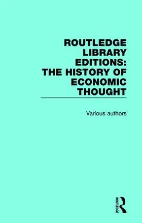 Various |  Routledge Library Editions: The History of Economic Thought | Buch |  Sack Fachmedien