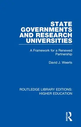 Weerts |  State Governments and Research Universities | Buch |  Sack Fachmedien