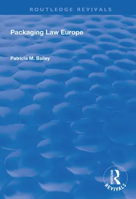 Patricia M. |  Packaging Law Europe | Buch |  Sack Fachmedien