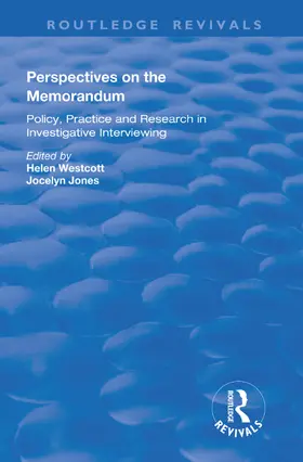 Westcott / Jones |  Perspectives on the Memorandum | Buch |  Sack Fachmedien