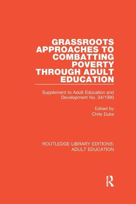 Duke |  Grassroots Approaches to Combatting Poverty Through Adult Education | Buch |  Sack Fachmedien