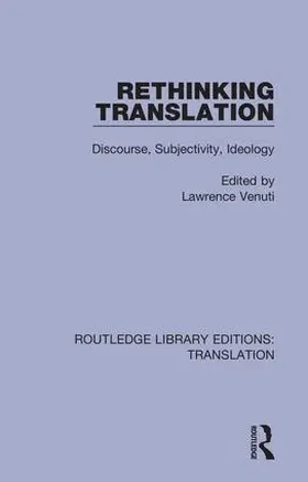 Venuti |  Rethinking Translation | Buch |  Sack Fachmedien