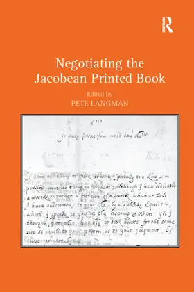 Langman |  Negotiating the Jacobean Printed Book | Buch |  Sack Fachmedien