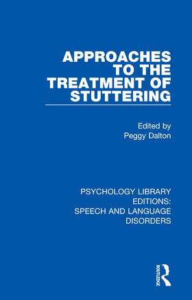 Dalton |  Approaches to the Treatment of Stuttering | Buch |  Sack Fachmedien