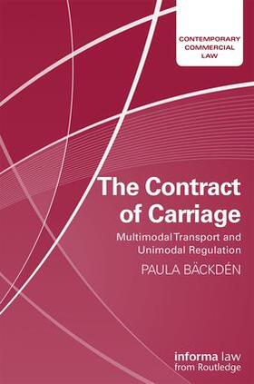 Bäckdén |  The Contract of Carriage | Buch |  Sack Fachmedien