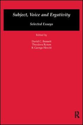 Bennett |  Subject, Voice and Ergativity | Buch |  Sack Fachmedien