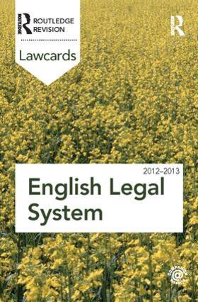 Routledge |  English Legal System Lawcards 2012-2013 | Buch |  Sack Fachmedien