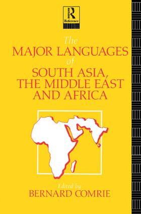 Comrie |  The Major Languages of South Asia, the Middle East and Africa | Buch |  Sack Fachmedien